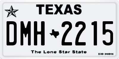 TX license plate DMH2215