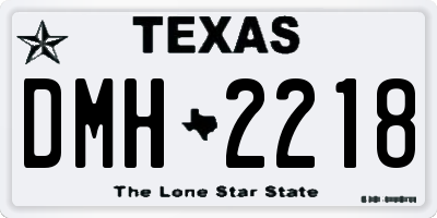TX license plate DMH2218