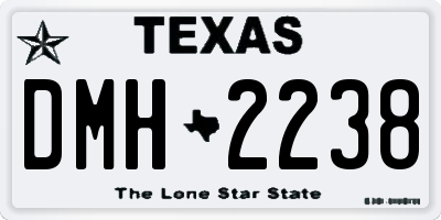 TX license plate DMH2238