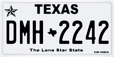 TX license plate DMH2242