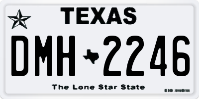 TX license plate DMH2246