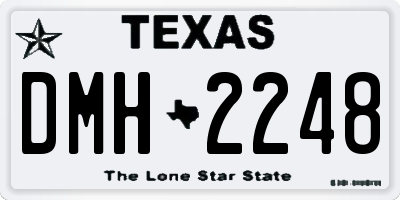 TX license plate DMH2248