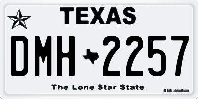 TX license plate DMH2257