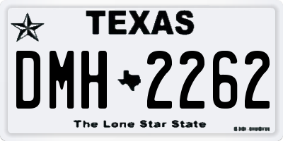 TX license plate DMH2262