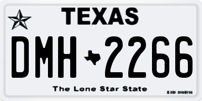 TX license plate DMH2266