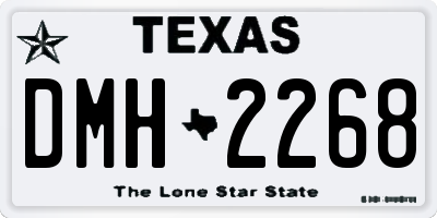 TX license plate DMH2268