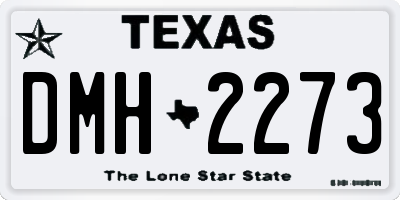 TX license plate DMH2273