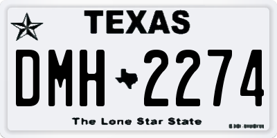 TX license plate DMH2274