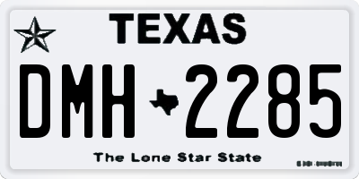 TX license plate DMH2285