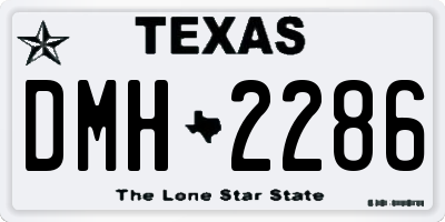 TX license plate DMH2286