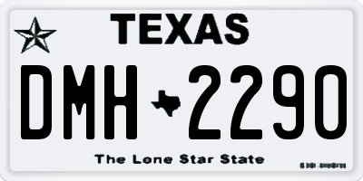 TX license plate DMH2290
