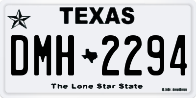TX license plate DMH2294