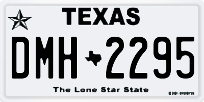 TX license plate DMH2295