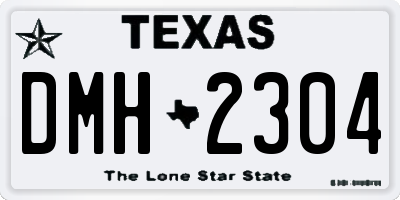 TX license plate DMH2304