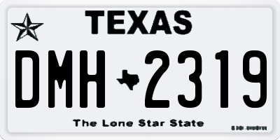 TX license plate DMH2319