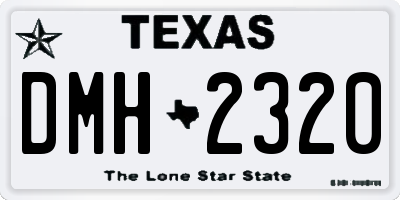 TX license plate DMH2320