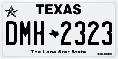 TX license plate DMH2323