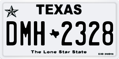TX license plate DMH2328