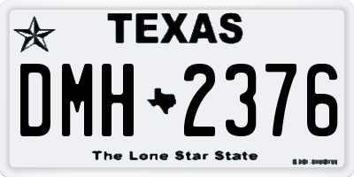 TX license plate DMH2376