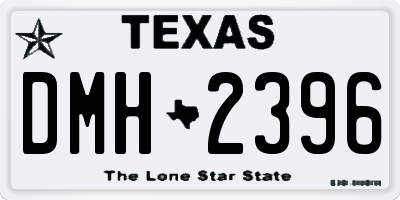 TX license plate DMH2396