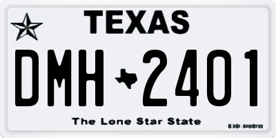 TX license plate DMH2401