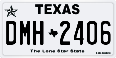 TX license plate DMH2406