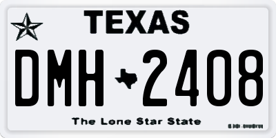 TX license plate DMH2408