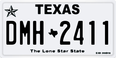 TX license plate DMH2411