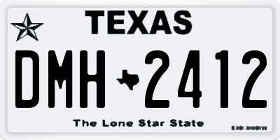 TX license plate DMH2412