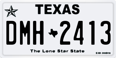TX license plate DMH2413