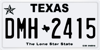 TX license plate DMH2415