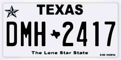 TX license plate DMH2417