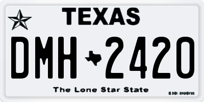 TX license plate DMH2420