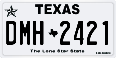 TX license plate DMH2421