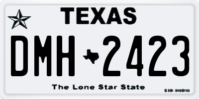 TX license plate DMH2423