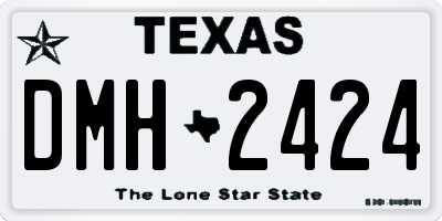 TX license plate DMH2424