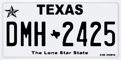 TX license plate DMH2425