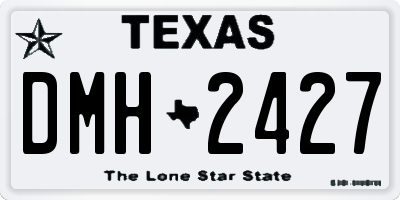 TX license plate DMH2427