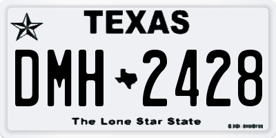 TX license plate DMH2428