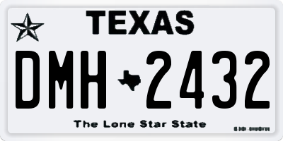 TX license plate DMH2432