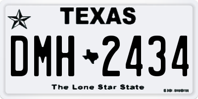 TX license plate DMH2434
