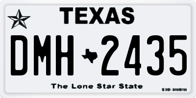 TX license plate DMH2435