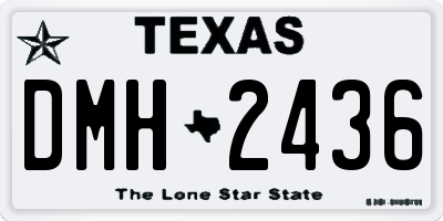 TX license plate DMH2436