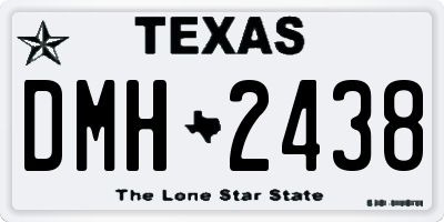 TX license plate DMH2438