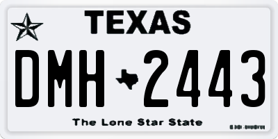 TX license plate DMH2443