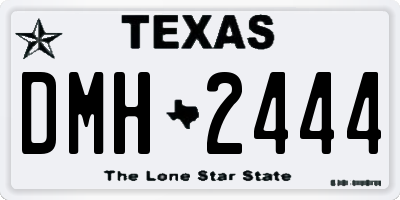 TX license plate DMH2444