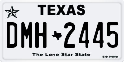 TX license plate DMH2445