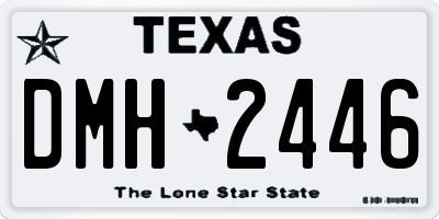 TX license plate DMH2446