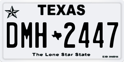 TX license plate DMH2447