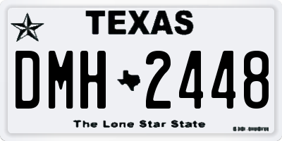 TX license plate DMH2448
